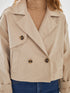 LC Waikiki Women's Jacket Collar Plain Trench Coat